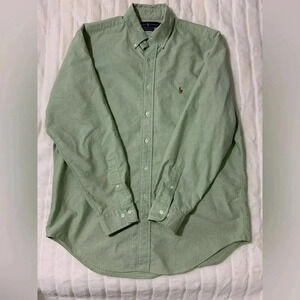 Men’s Ralph Lauren Long Sleeve Button Down Shirt Size 16 34/35 Green EUC